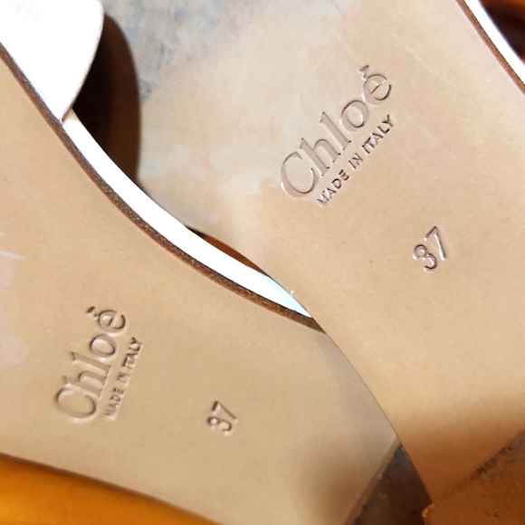 Chloé Cream Leather Ankle Strap Flats - Picture 6 of 14